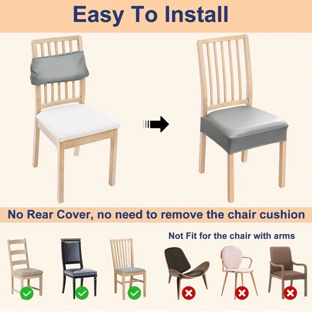 Waterproof Gray Chair Cushion Cover